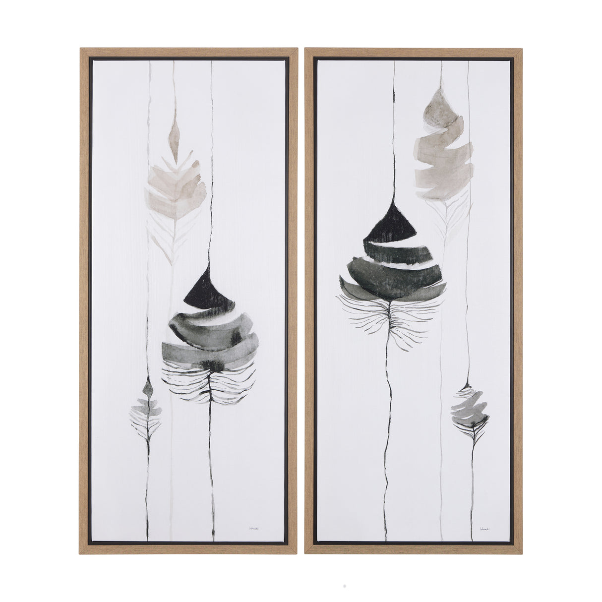 Rain of Leaf I by Mercana Studio a Hand Embellished Textured Framed Canvas from Mercana - Luna Furniture