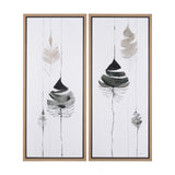 Rain of Leaf I by Mercana Studio a Hand Embellished Textured Framed Canvas from Mercana - Luna Furniture