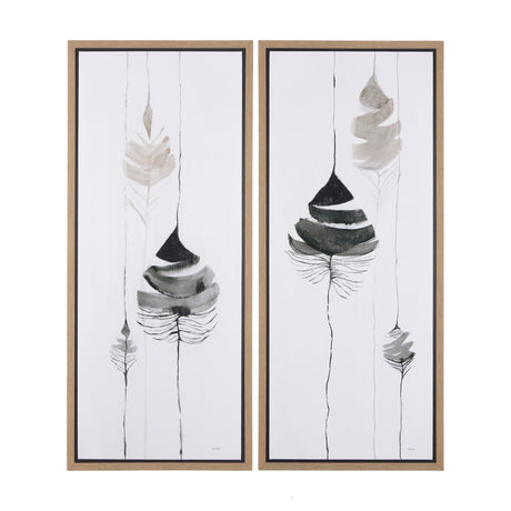 Rain of Leaf I by Mercana Studio a Hand Embellished Textured Framed Canvas from Mercana - Luna Furniture