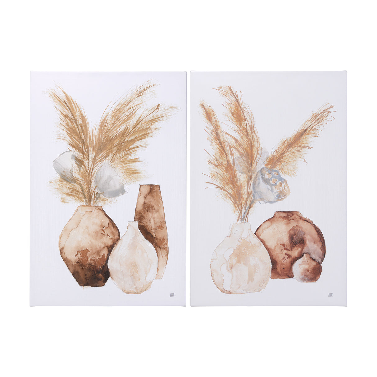 Vase Gray Pods by Mercana Studio a Hand Embellished Textured Canvas from Mercana - Luna Furniture