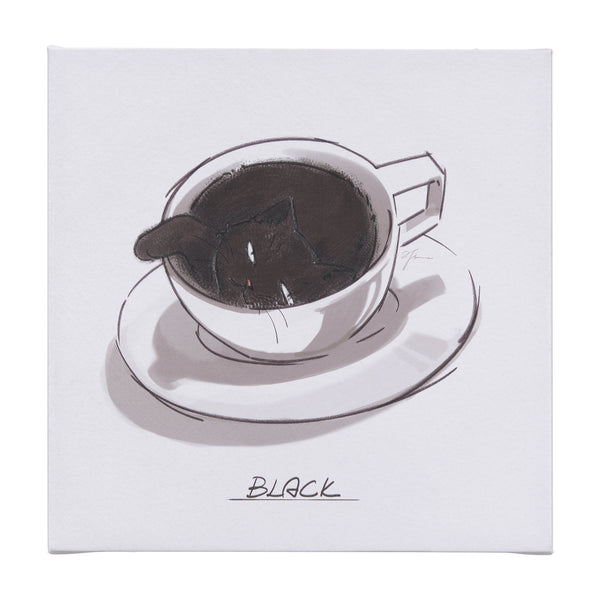 Coffee Cat I by Mercana Studio a Hand Embellished Textured Canvas