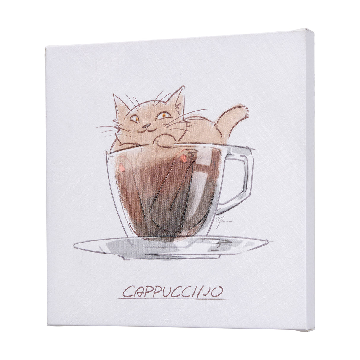 Coffee Cat II by Mercana Studio a Hand Embellished Textured Canvas from Mercana - Luna Furniture