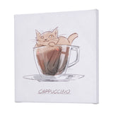 Coffee Cat II by Mercana Studio a Hand Embellished Textured Canvas from Mercana - Luna Furniture