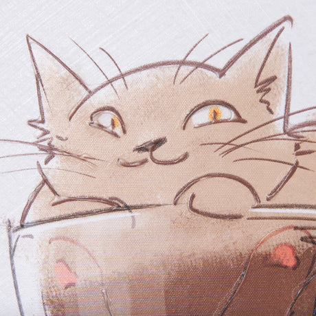 Coffee Cat II by Mercana Studio a Hand Embellished Textured Canvas from Mercana - Luna Furniture