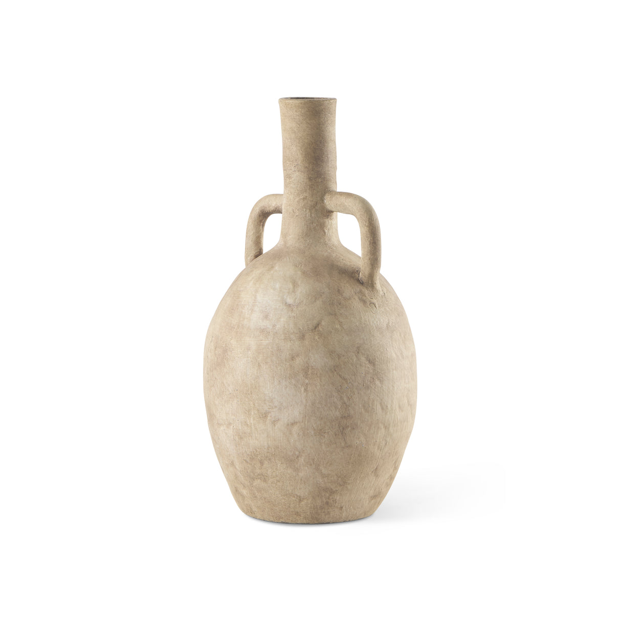 Zenni 6.1L x 6.1W x 12.0H Warm Beige Ceramic Vase from Mercana - Luna Furniture