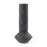 Esme 7.1L x 7.1W x 15.0H Dark Gray Ceramic Vase from Mercana - Luna Furniture