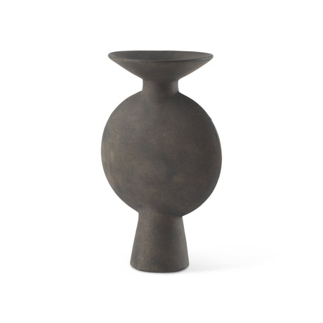 Kaz 6.7L x 5.5W x 11.2H Earthy Brown Ceramic Vase from Mercana - Luna Furniture