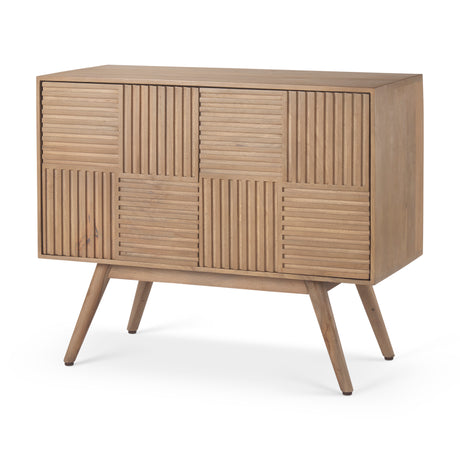 Sable 37.0L x 17.0W x 30.5H Light Brown Wood Accent Cabinet from Mercana - Luna Furniture