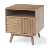 Sable 19.0L x 19.0W x 21.5H Light Brown Wood Side Table from Mercana - Luna Furniture