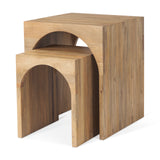 Chloe 20.0L x 20.0W x 24.0H Set of 2 Cottage Wood Nesting Accent Tables from Mercana - Luna Furniture
