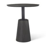 Maxwell 32" Round Black-Brown Wood w/ Black Metal Pedestal Bistro Table from Mercana - Luna Furniture