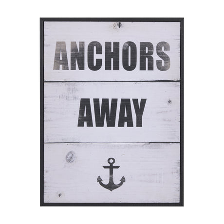 Anchors Away by Mercana Studio a Hand Embellished Textured Framed Art Print from Mercana - Luna Furniture