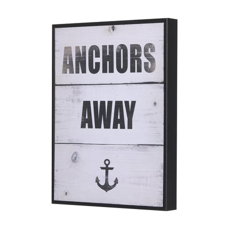 Anchors Away by Mercana Studio a Hand Embellished Textured Framed Art Print from Mercana - Luna Furniture