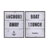 Anchors Away by Mercana Studio a Hand Embellished Textured Framed Art Print from Mercana - Luna Furniture