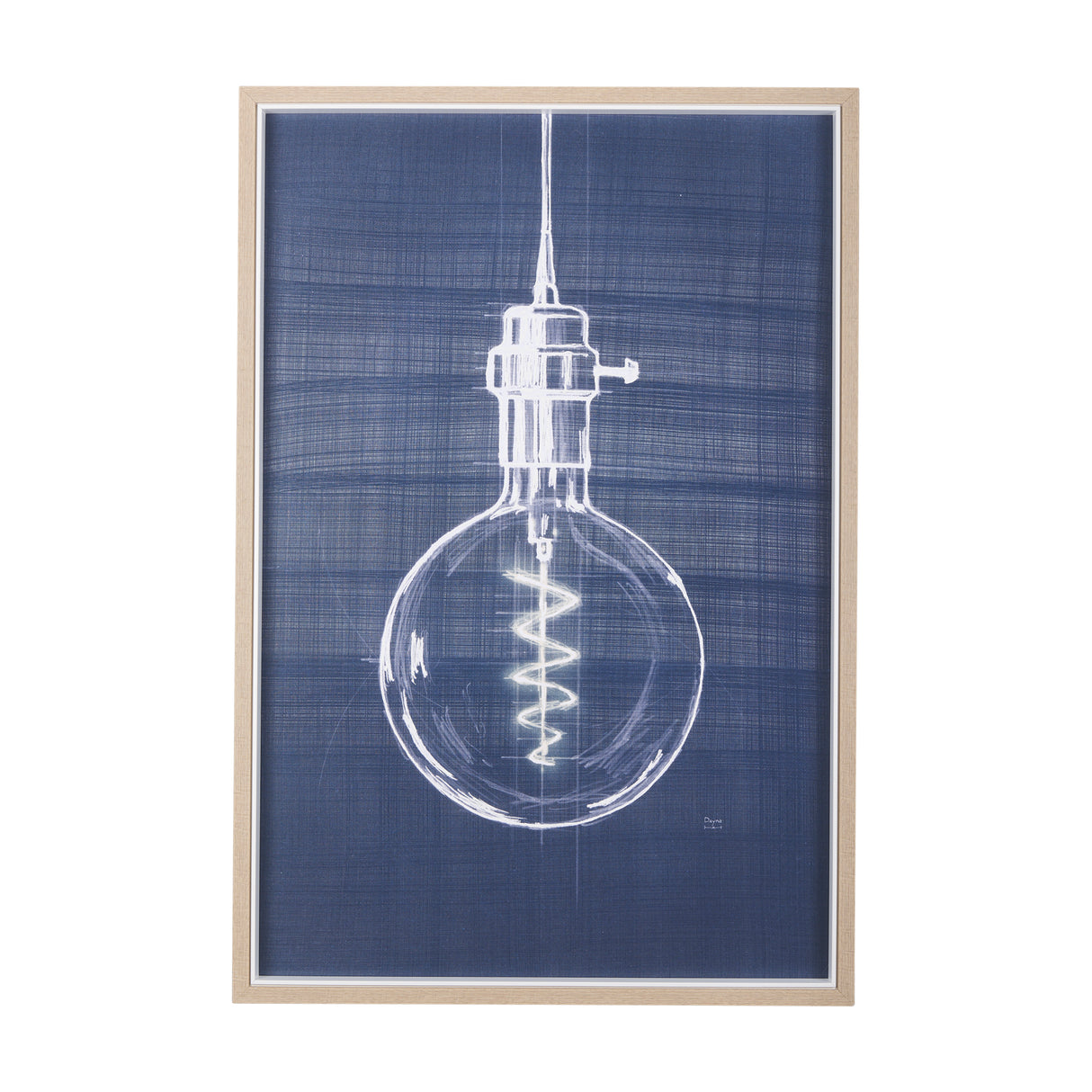 Bright Idea II by Mercana Studio a Hand Embellished Textured Framed Art Print from Mercana - Luna Furniture