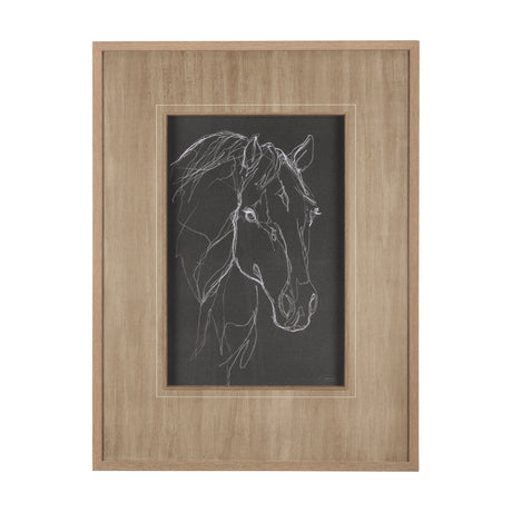 Thoroughbred Dark III by Mercana Studio Hand Embellished Textured Framed Art Print Matted under Glas from Mercana - Luna Furniture