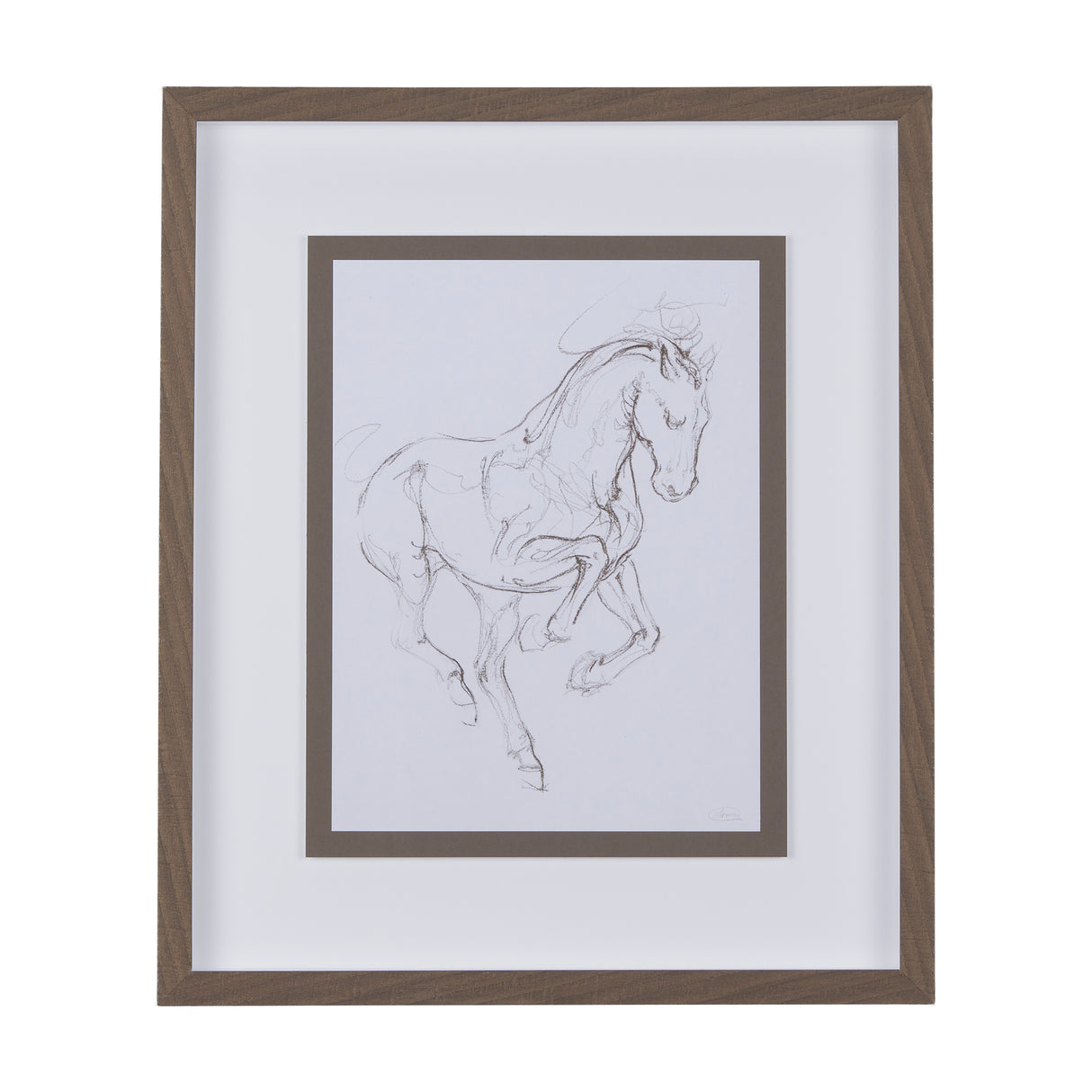 Horse I by Mercana Studio a Hand Embellished Textured Framed Art Print Matted under Glass from Mercana - Luna Furniture