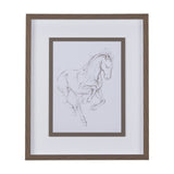 Horse I by Mercana Studio a Hand Embellished Textured Framed Art Print Matted under Glass from Mercana - Luna Furniture