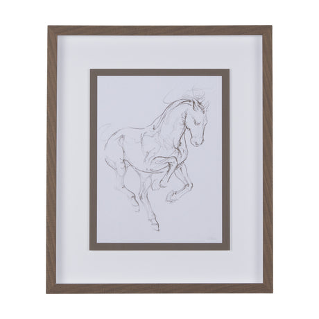 Horse I by Mercana Studio a Hand Embellished Textured Framed Art Print Matted under Glass from Mercana - Luna Furniture