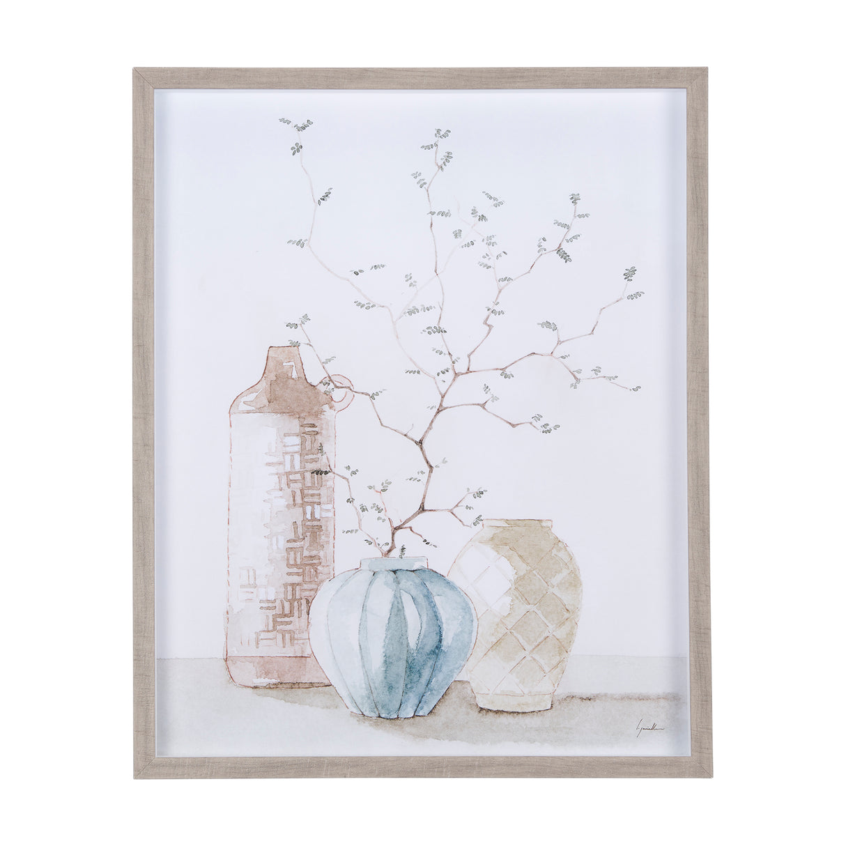 Boho BranchesII by Mercana Studio a Hand Embellished Textured Framed Art Print Matted under Glass from Mercana - Luna Furniture