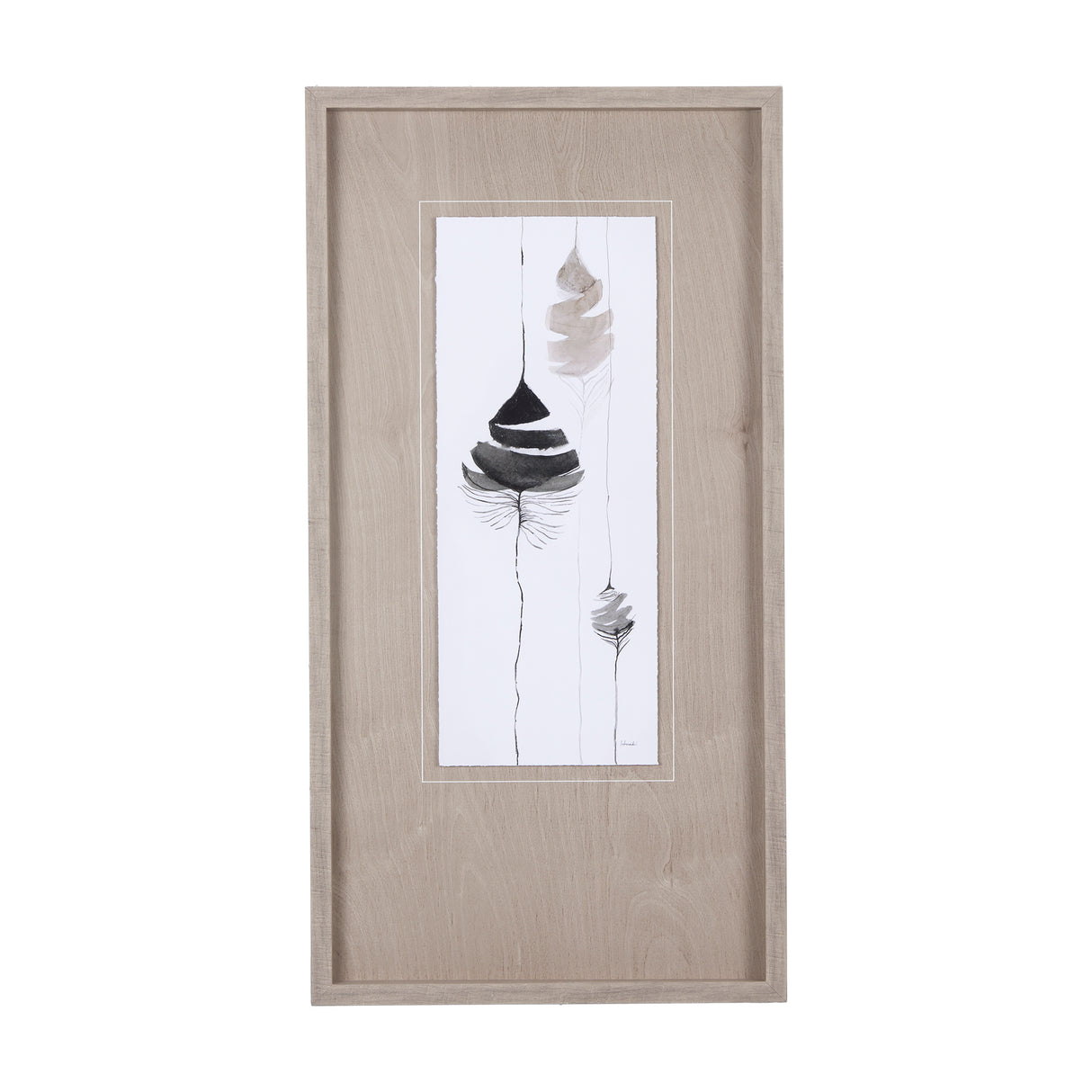 Feather Collection by Mercana Studio a Hand Embellished Textured Framed Art Print Matted under Glass from Mercana - Luna Furniture