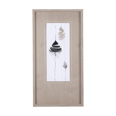 Feather Collection by Mercana Studio a Hand Embellished Textured Framed Art Print Matted under Glass from Mercana - Luna Furniture