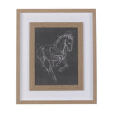 Horse III by Mercana Studio a Hand Embellished Textured Framed Art Print Matted under Glass from Mercana - Luna Furniture