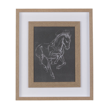 Horse III by Mercana Studio a Hand Embellished Textured Framed Art Print Matted under Glass from Mercana - Luna Furniture