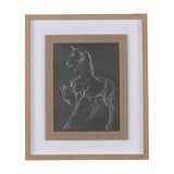 Horse IV by Mercana Studio a Hand Embellished Textured Framed Art Print Matted under Glass from Mercana - Luna Furniture