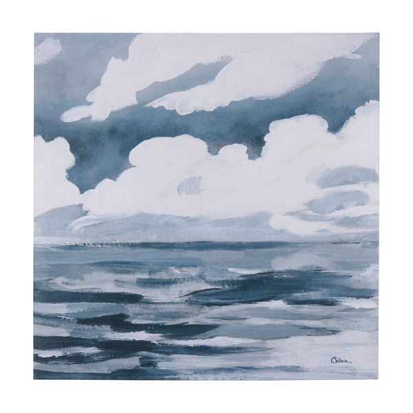 Clouds and sea II by Mercana Studio a Hand Embellished Textured Canvas