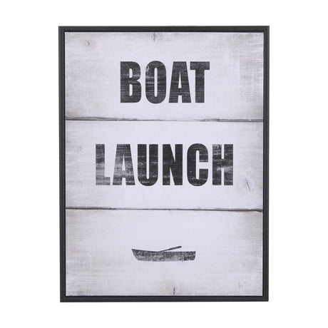 Boat Launch by Mercana Studio a Hand Embellished Textured Framed Art Print from Mercana - Luna Furniture