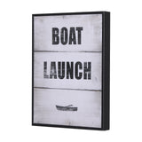 Boat Launch by Mercana Studio a Hand Embellished Textured Framed Art Print from Mercana - Luna Furniture