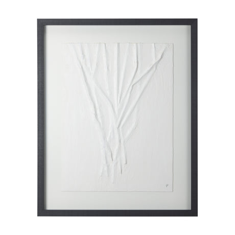White Vines II by Studio M a handmade Original Framed 3D Textured Artwork under Glass from Mercana - Luna Furniture