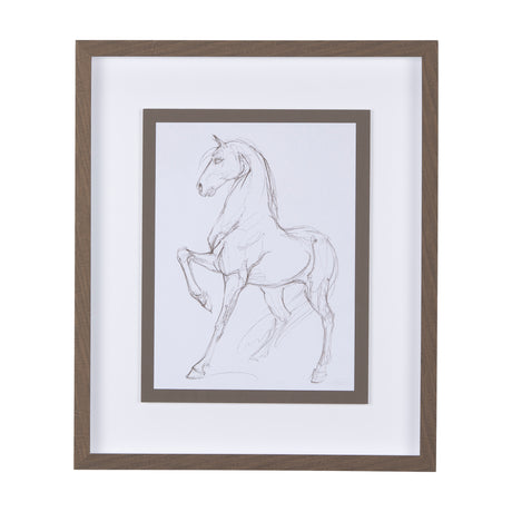 Horse II by Mercana Studio a Hand Embellished Textured Framed Art Print Matted under Glass from Mercana - Luna Furniture