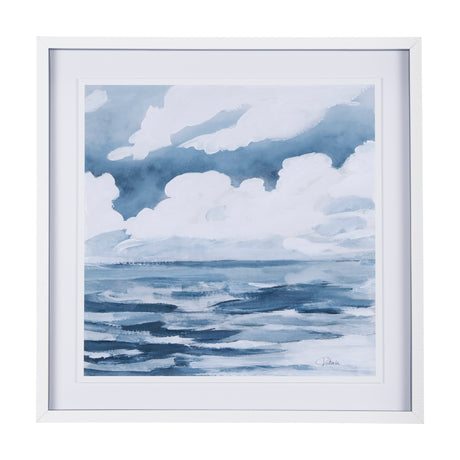Cloud and Sea by Mercana Studio a Hand Embellished Textured Framed Art Print Matted under Glass from Mercana - Luna Furniture
