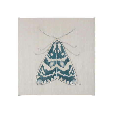 Moth Blue III by Mercana Studio a Hand Embellished Textured Canvas from Mercana - Luna Furniture