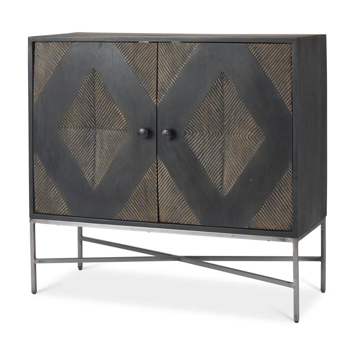 Hogarth 36.0L x 16.0W x 34.0H 2 Door Dark Accent Cabinet from Mercana - Luna Furniture