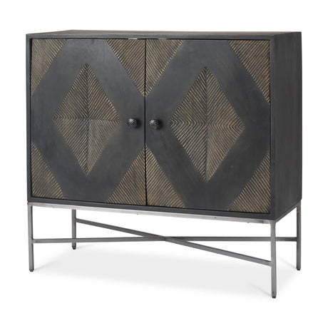 Hogarth 36.0L x 16.0W x 34.0H 2 Door Dark Accent Cabinet from Mercana - Luna Furniture