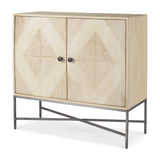 Hogarth 36.0L x 16.0W x 34.0H 2 Door Blonde Wood Accent Cabinet from Mercana - Luna Furniture