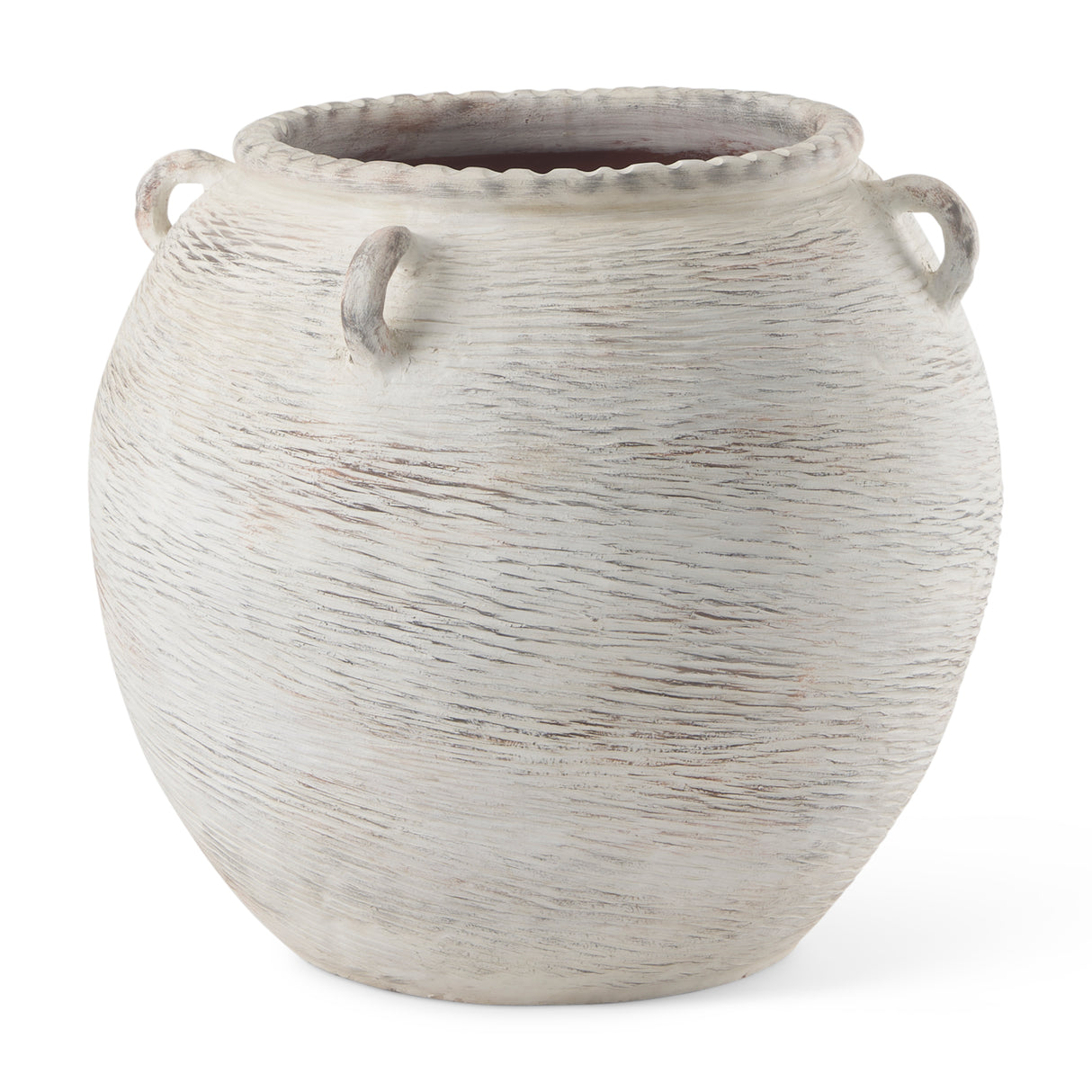Misha 25.2L x 25.2W x 22.4H Cream Ceramic Floor Vase from Mercana - Luna Furniture