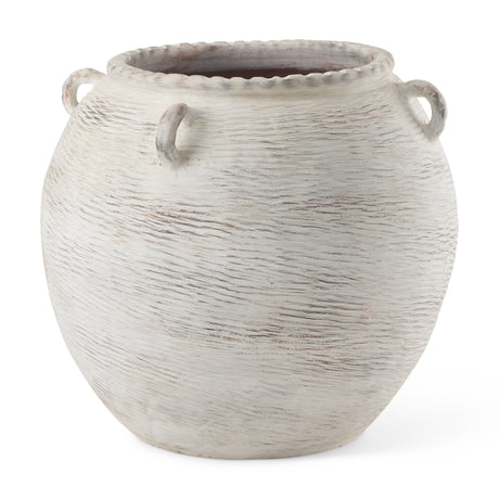 Misha 25.2L x 25.2W x 22.4H Cream Ceramic Floor Vase from Mercana - Luna Furniture