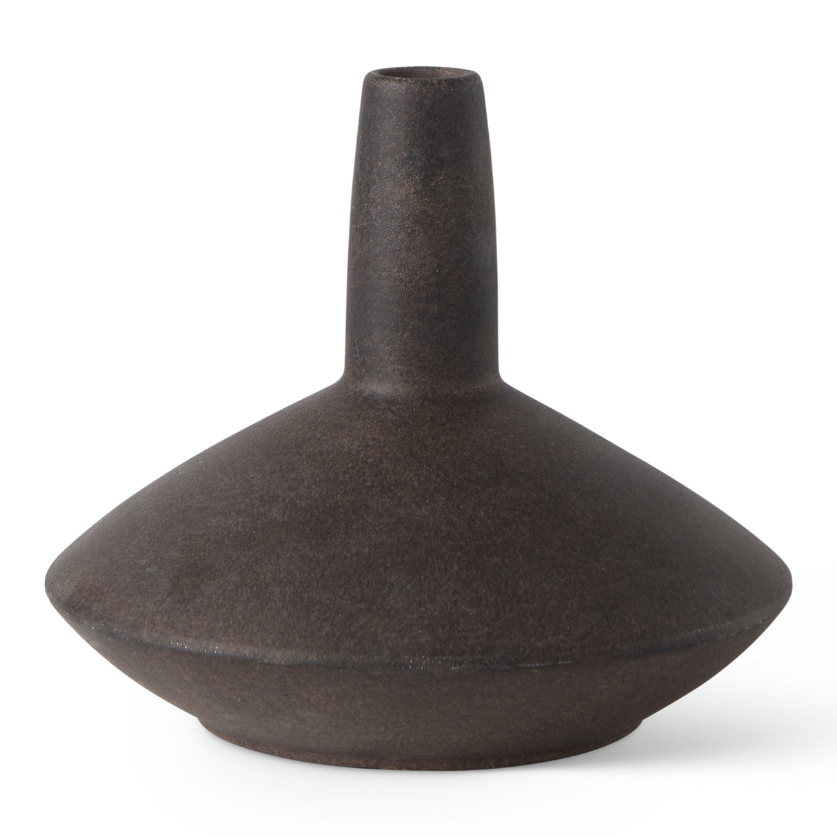 Rylee 6.9H Dark Brown Ceramic Vase from Mercana - Luna Furniture