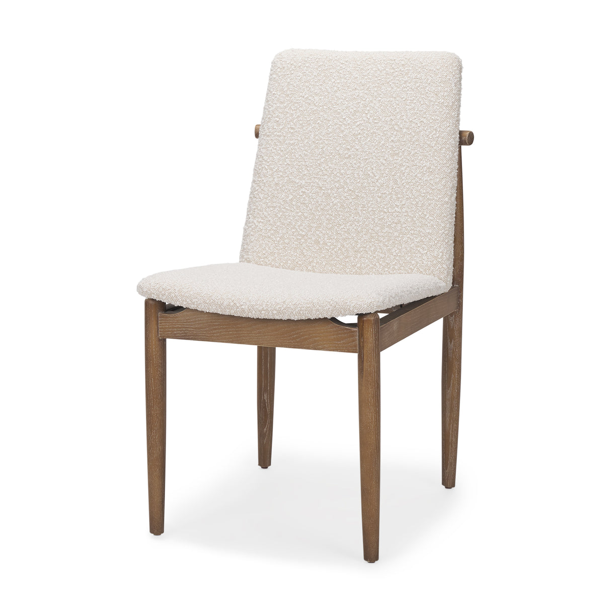 Cavett Cream Boucle Upholstered Seat W/Light Brown Wood Frame Dining Chair, Set of 2 from Mercana - Luna Furniture