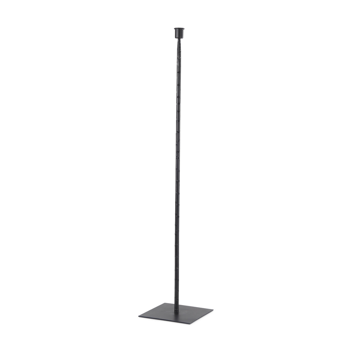Porter 6.0L x 6.0W x 30.0H Large Black Iron Candle Holder from Mercana - Luna Furniture