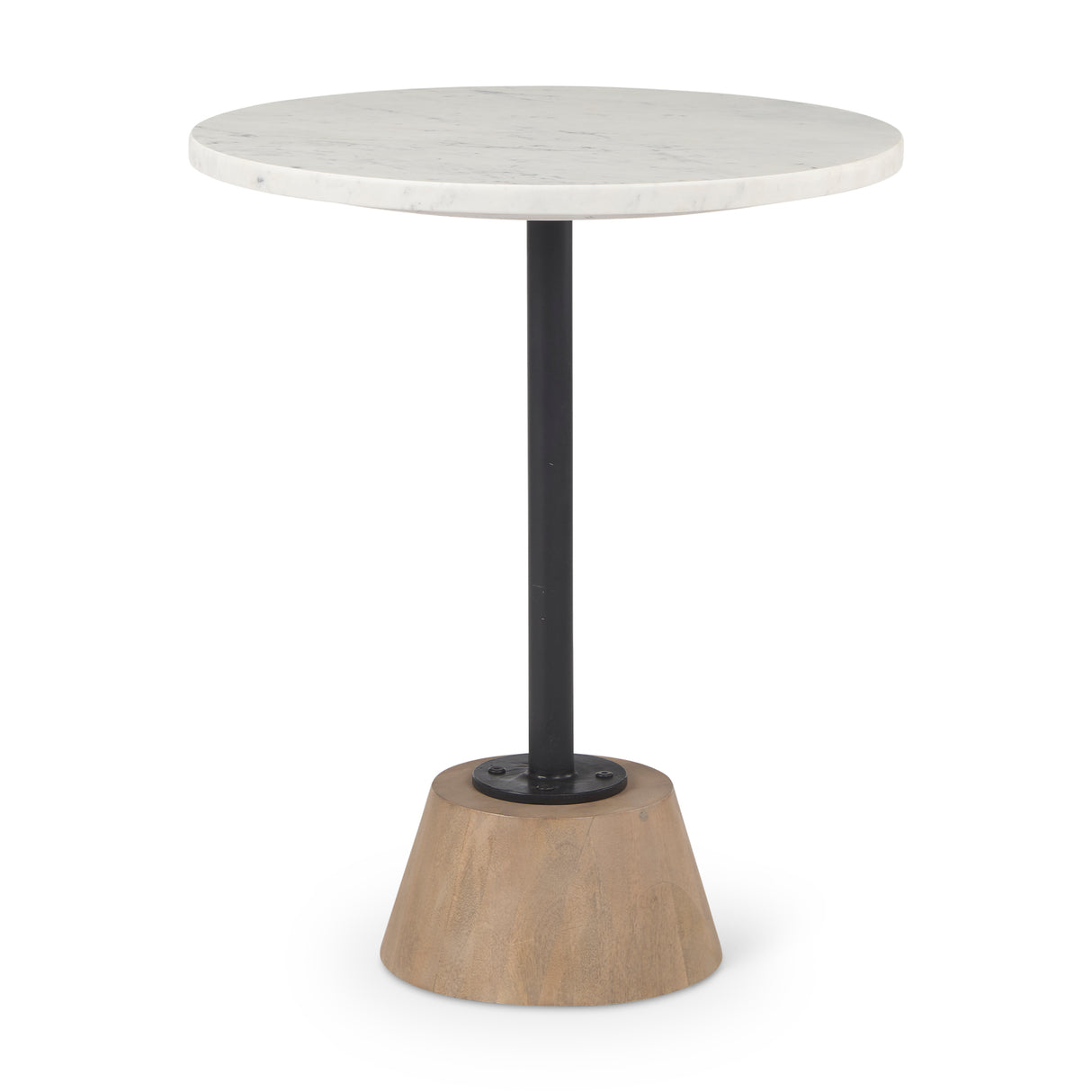 Maxwell Marble Top Pedestal End/Side Table from Mercana - Luna Furniture