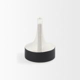 Burton 8.3H Small White and Black Ceramic Jug Vase from Mercana - Luna Furniture