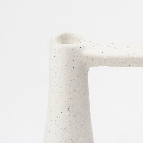 Burton 8.3H Small White and Black Ceramic Jug Vase from Mercana - Luna Furniture
