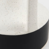 Burton 8.3H Small White and Black Ceramic Jug Vase from Mercana - Luna Furniture