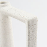 Burton 11.6H Medium White and Black Ceramic Jug Vase from Mercana - Luna Furniture