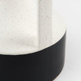 Burton 11.6H Medium White and Black Ceramic Jug Vase from Mercana - Luna Furniture